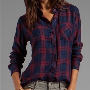 Rails Hunter Button down in burgundy size small